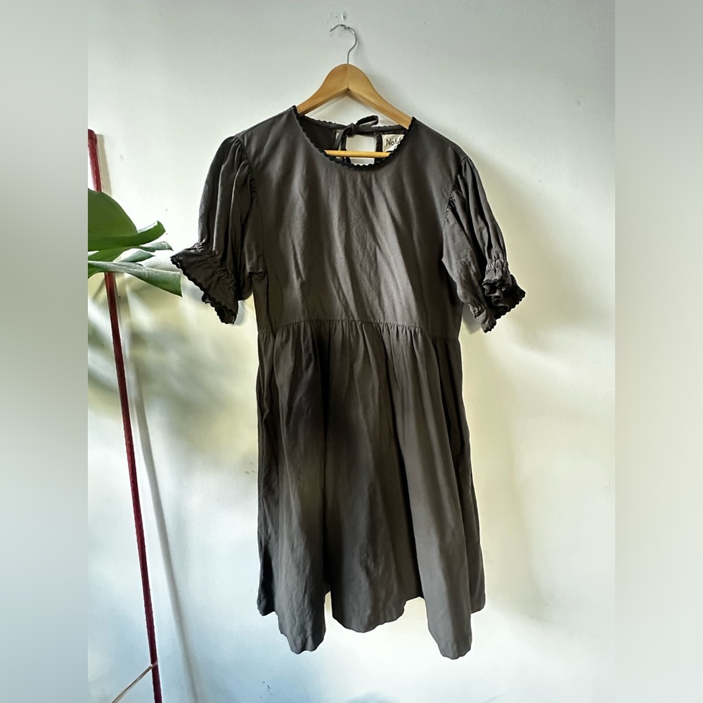 Classic Short Sleeve Brown Women's Dress